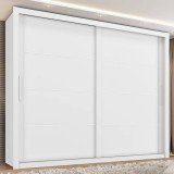 Guarda Roupa de Casal 2 Portas de Correr Branco